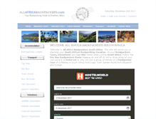 Tablet Screenshot of allafricabackpackers.com